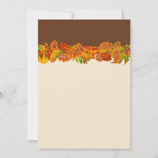 De herfst Uitnodiging van de Partij van de (Achterkant)