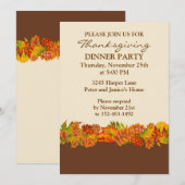 De herfst Uitnodiging van de Partij van de (Voorkant / Achterkant)