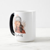 De herfst van Cute enkel een Meisje dat van het Ma Magische Mok (Voorkant links)