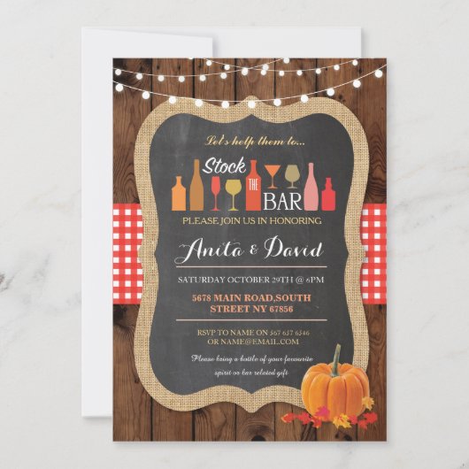 De Herfst van de balie pompoen Verloving Kaart (Voorkant)