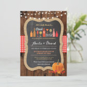 De Herfst van de balie pompoen Verloving Kaart (Staand voorkant)