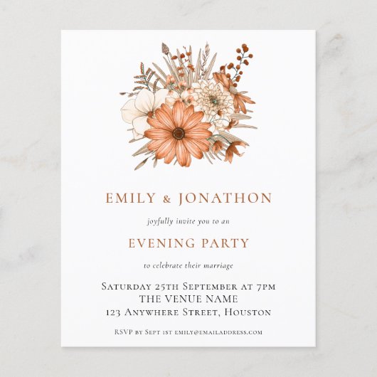 de herfst van de begroting Florals Weddenschap Eve (Voorkant)