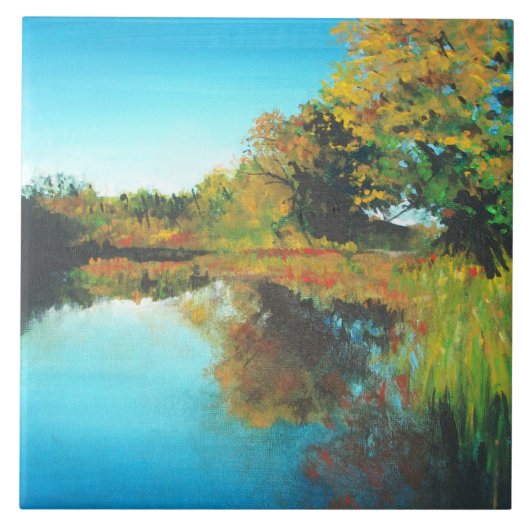 De Herfst van de Bomen Tegeltje (Voorkant)