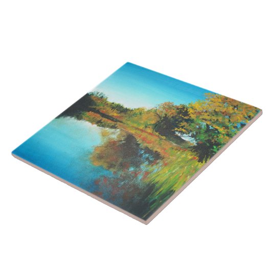 De Herfst van de Bomen Tegeltje (Zijkant)