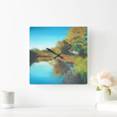 De Herfst van de Bomen Vierkante Klok (Huis)