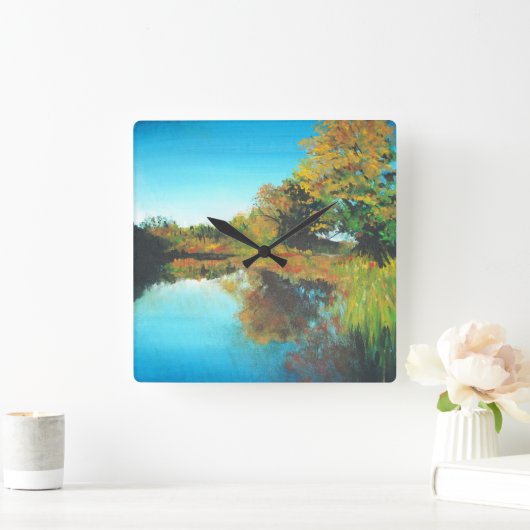 De Herfst van de Bomen Vierkante Klok (Huis)