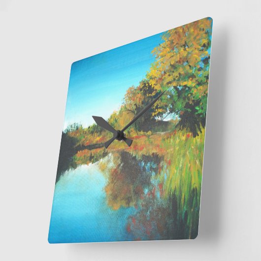 De Herfst van de Bomen Vierkante Klok (Hoek)