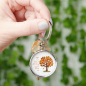 De Herfst van de Boom van de waterverf het Leven v Sleutelhanger (Hand)