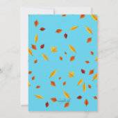 De herfst van de bosuitnodiging kaart (Achterkant)