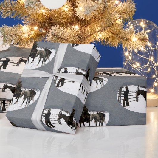 De Herfst van de Cowboy 1895 Frederic Remington Cadeaupapier (Feestdagen)