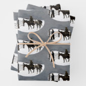 De Herfst van de Cowboy 1895 Frederic Remington Inpakpapier Vel (In situ)