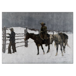 De Herfst van de Cowboy 1895 Frederic Remington Snijplank