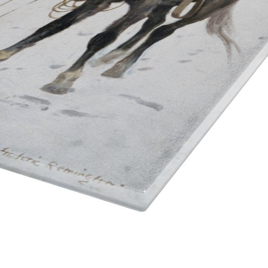 De Herfst van de Cowboy 1895 Frederic Remington Snijplank (Hoek)