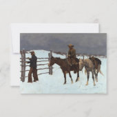 De Herfst van de Cowboy door Frederic Remington Bedankkaart (Voorkant)