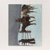 De Herfst van de Cowboy door Frederic Remington Legpuzzel (Verticaal)