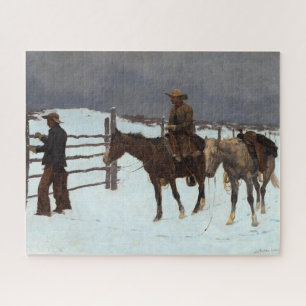De Herfst van de Cowboy door Frederic Remington Legpuzzel