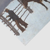 De Herfst van de Cowboy door Frederic Remington Tissuepapier (Detail)