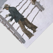 "De Herfst van de Cowboy" van Frederic Remington Tissuepapier (Detail)