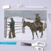 "De Herfst van de Cowboy" van Frederic Remington Tissuepapier (Craft)