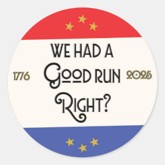 De Herfst van de democratie Ronde Sticker