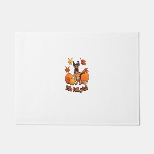 De herfst van de Duitse schouderhond Shepherd Deurmat (Voorkant)
