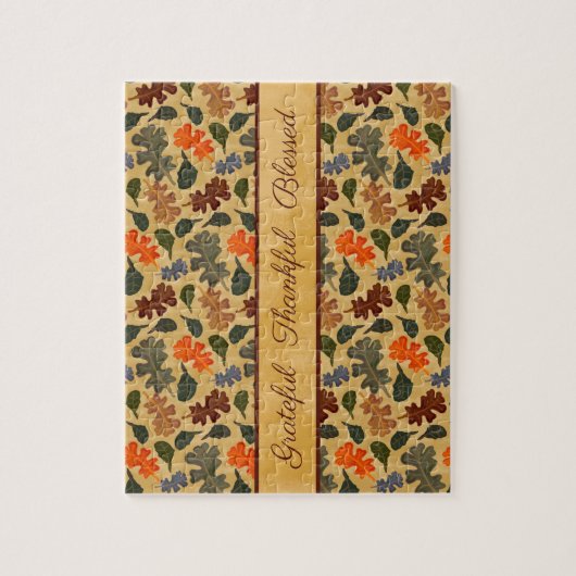 De herfst van de eiken laat de heerlijke dankbare  legpuzzel (Verticaal)