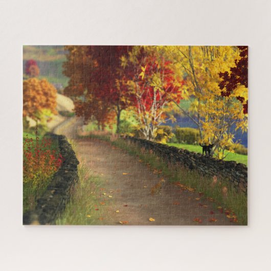 De herfst van de Glen Puzzle Legpuzzel (Horizontaal)