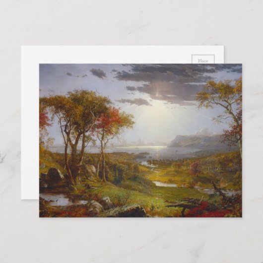 De herfst van de Hudson Briefkaart (Voorkant / Achterkant)