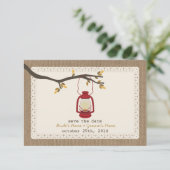 De Herfst van de olierantaarn van de BORlap Geïnsp Save The Date (Staand voorkant)