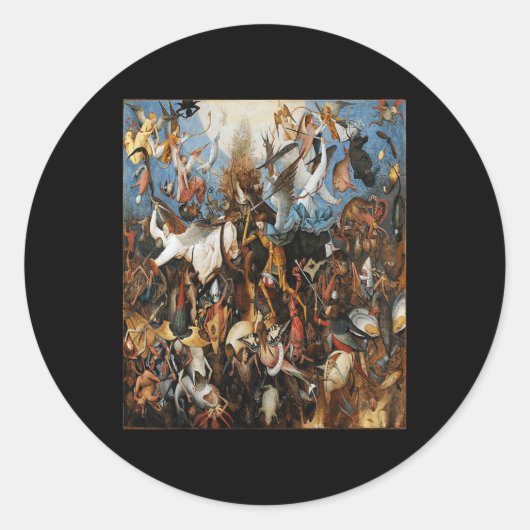 De Herfst van de Rebel Angels Ronde Sticker (Voorkant)