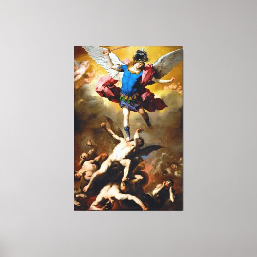 De Herfst van de RebellenAngels van Luca Giordano  Canvas Afdruk (Voorkant)
