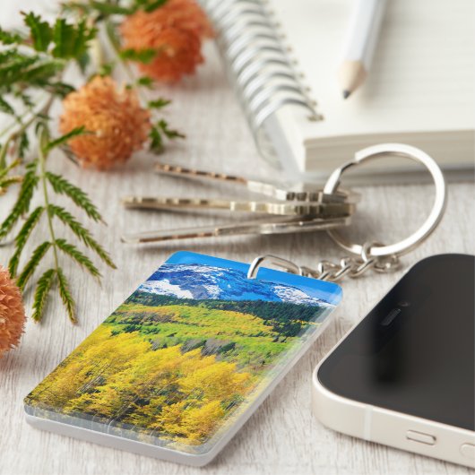 De herfst van de Rockies Sleutelhanger (Voorkant Rechts)