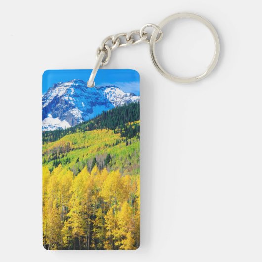De herfst van de Rockies Sleutelhanger (achterkant)