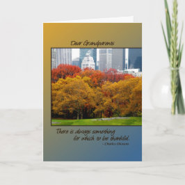 De Herfst van de Thanksgiving in Central Park voor Feestdagen Kaart