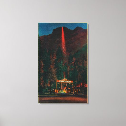 De Herfst van de Vuur van Gletier Point Canvas Afdruk (Voorkant)