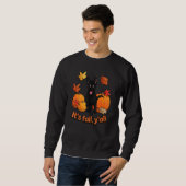 De herfst van de zwarte duitse herder trui (Voorkant volledig)