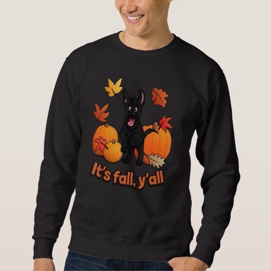 De herfst van de zwarte duitse herder trui (Voorkant)