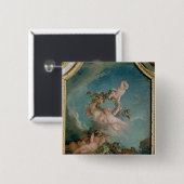 De herfst, van een reeks van de Vier Zeven Vierkante Button 5,1 Cm (Voorkant /achterkant)