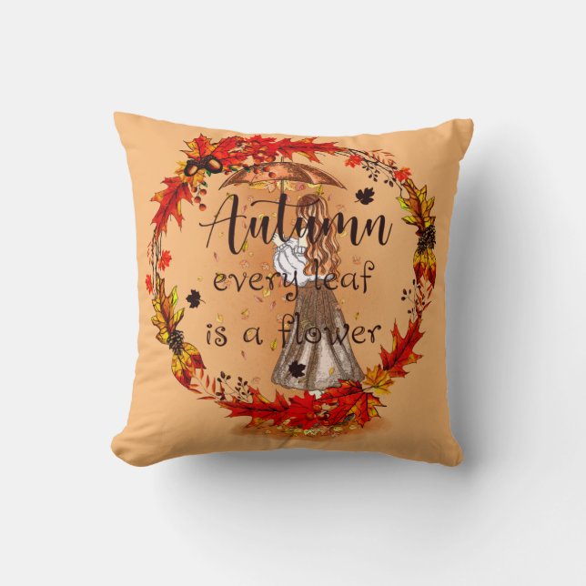 De herfst van elk leder is een ventilator kussen (Voorkant)