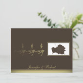 De herfst van Glamor in de uitnodiging tot bruin g (Staand voorkant)