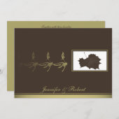 De herfst van Glamor in de uitnodiging tot bruin g (Voorkant / Achterkant)