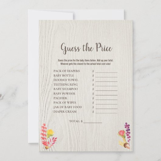 De herfst van het Bosdier raadt het prijsschotelsp Kaart (Voorkant)