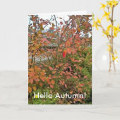 De Herfst van het hallo Kaart (Gele Bloem)