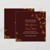 De herfst van het lederen van Maple Wedding sparen Save The Date (Voorkant / Achterkant)