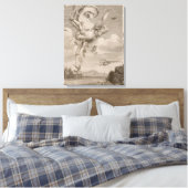 De Herfst van Icarus, 1731 (graving) Canvas Afdruk (Insitu (Slaapkamer))