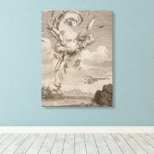 De Herfst van Icarus, 1731 (graving) Canvas Afdruk (Insitu (Houten vloer))
