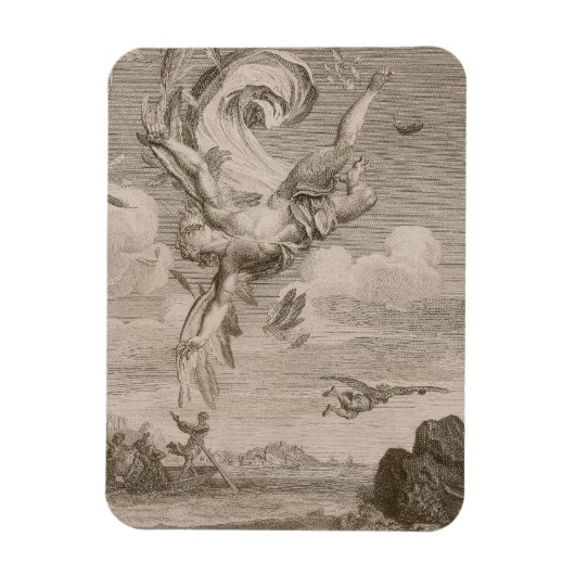 De Herfst van Icarus, 1731 (graving) Magneet (Verticaal)