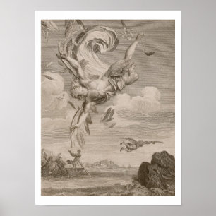 De Herfst van Icarus, 1731 (graving) Poster