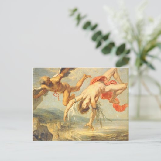 De Herfst van Icarus door Jacob Peter Gowy Briefkaart (Staand voorkant)