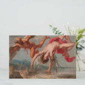 De Herfst van Icarus (door Jacob Peter Gowy) Briefpapier (Staand voorkant)